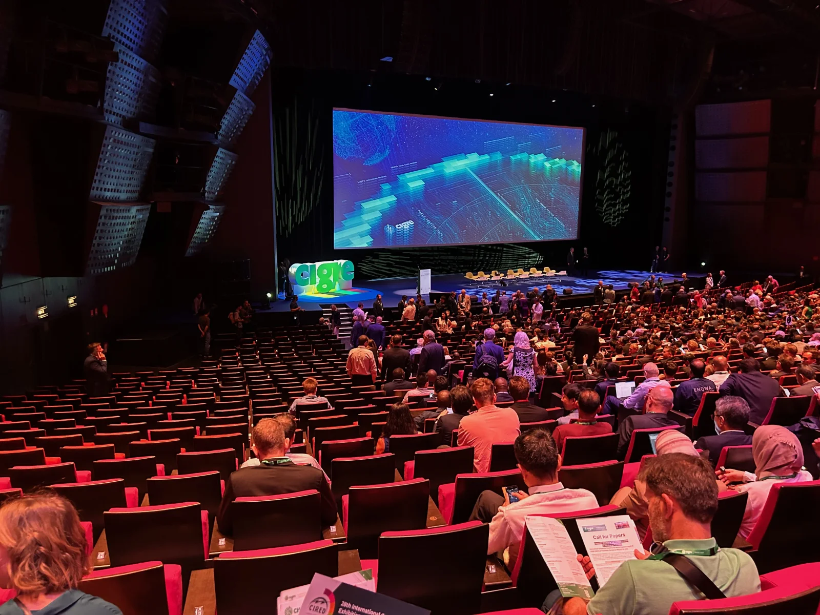 Auditorium and audience at the CIGRE congress