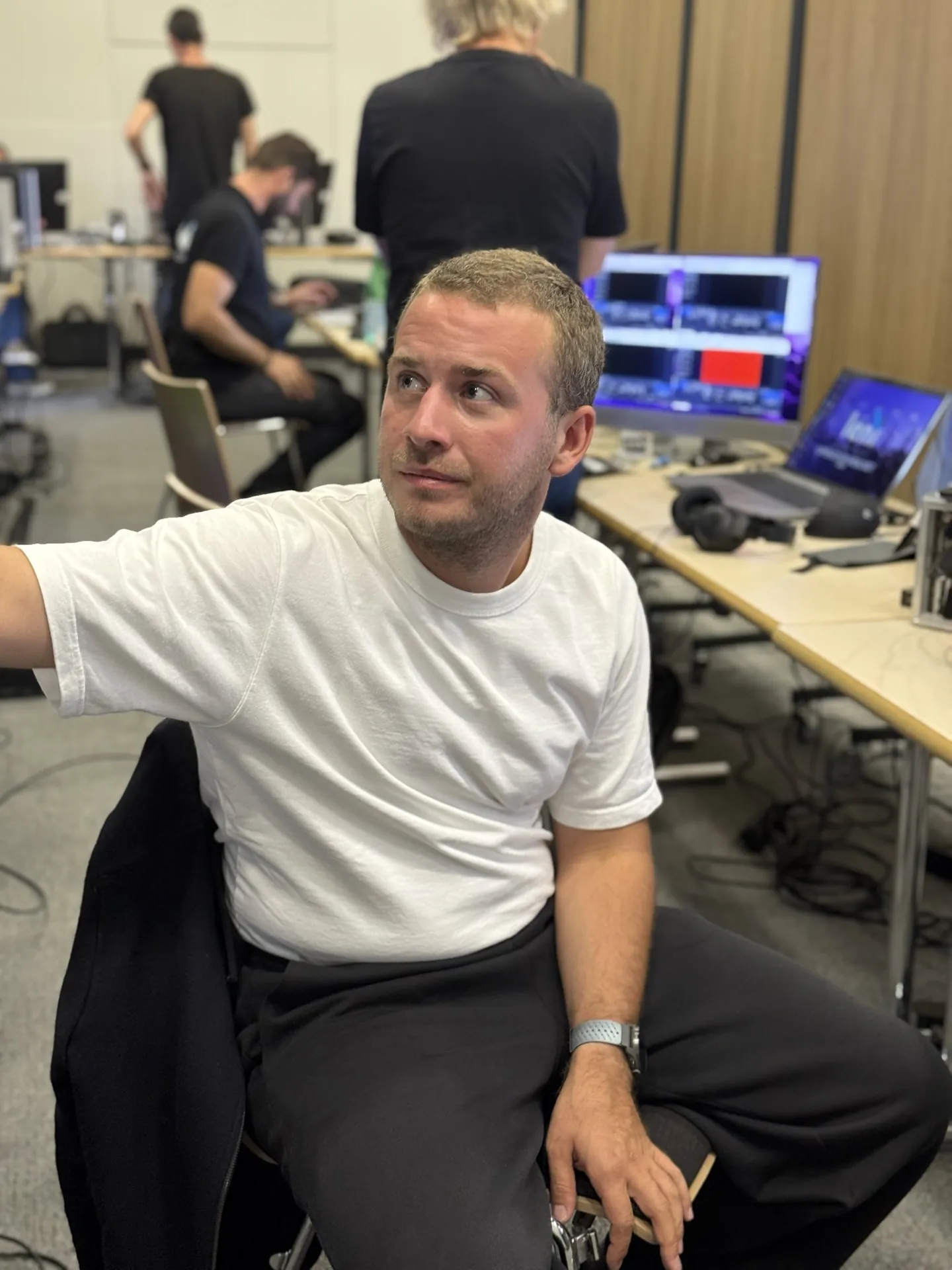 Chroma partner in the video control room during a live relay